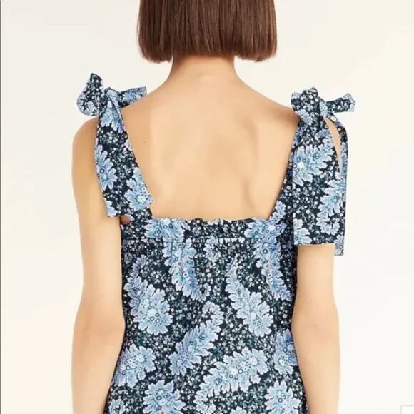 [J. Crew Collection] Tie Shoulder Tank in Ratti Pacific Paisley Small - Picture 4 of 10